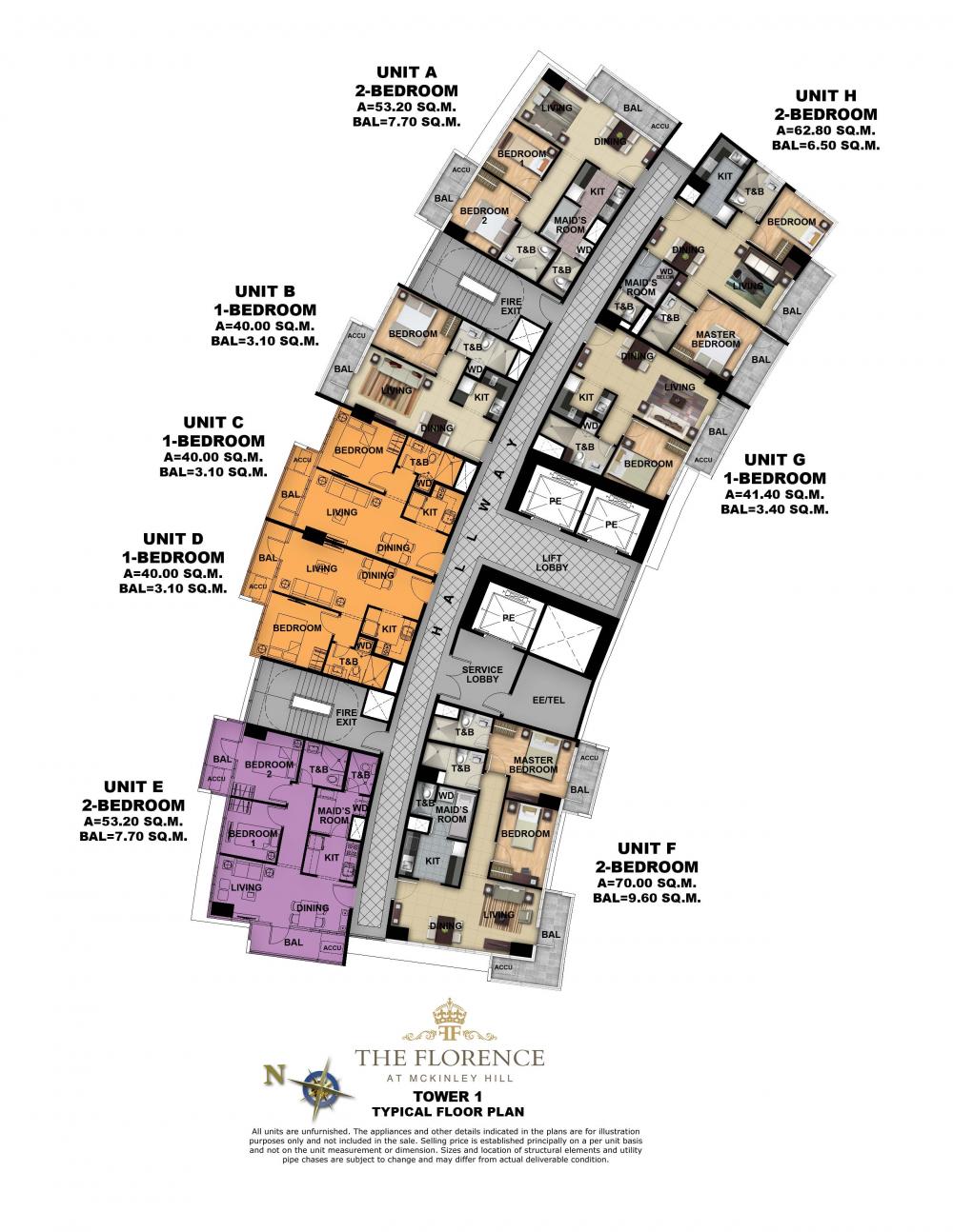 The Florence Floor Plans BGC Condo for Sale, Pre Selling